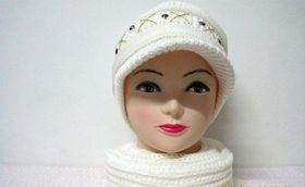 韩国流行帽子围巾二件套 供应信息、价格、厂家与图片全览